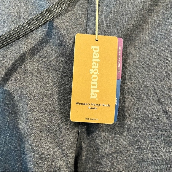 NWT Patagonia Large Womens Hampi Rock Climbing Pants Dolomite Blue Elastic Cuff - Picture 4 of 6